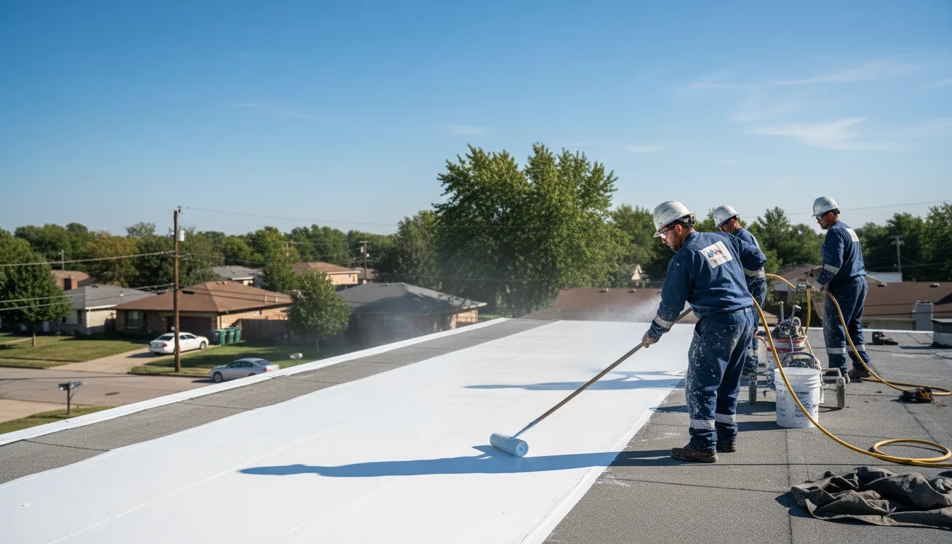 Commercial roof coating in Derma, MS near me